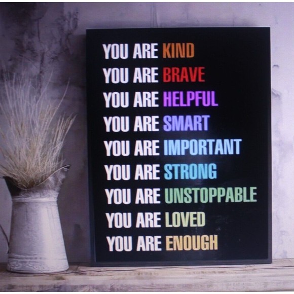 Colorful Inspirational Quote Canvas Poster Unframed Living Room Decor Art Print - Picture 1 of 5